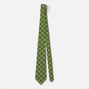 Moss Green Chequerboard Tie