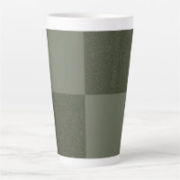 Moss Green Chequered Custom Latte Mug