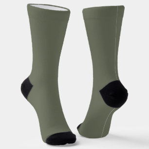 Moss Green Crew Socks – Customisable Pair