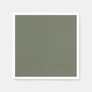 Moss Green Custom Paper Napkin