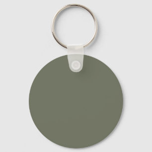 Moss Green Custom Round Keychain