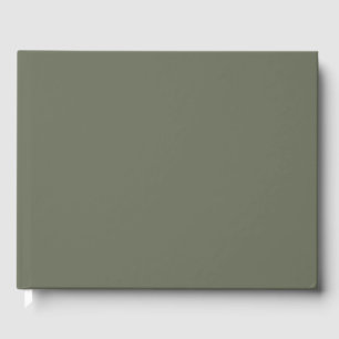 Moss Green Customisable Guest Book