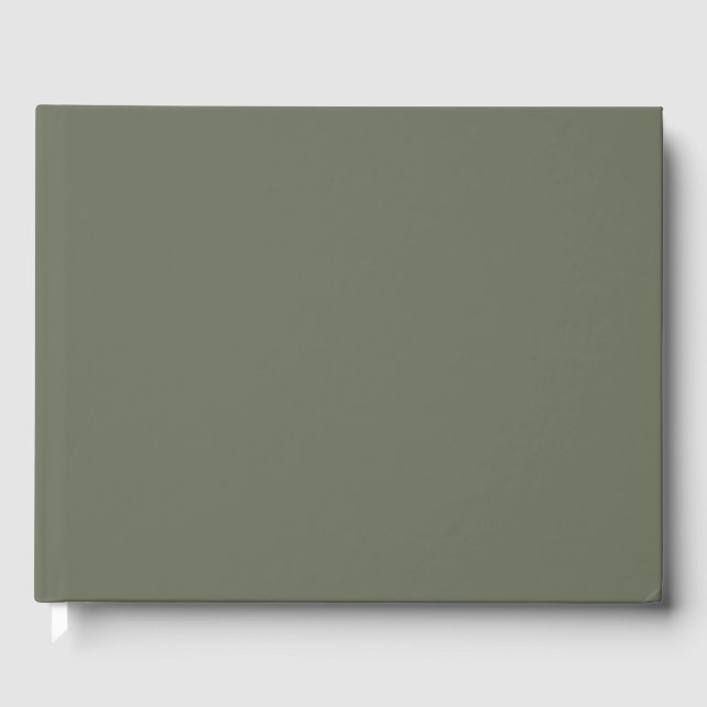 Moss Green Customisable Guest Book (Front)