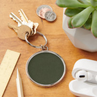Moss Green Customisable Keychain