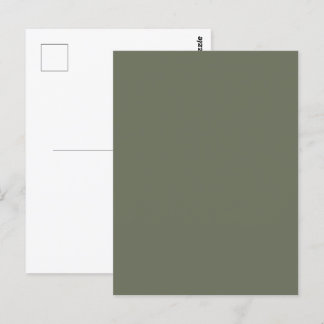Moss Green Customisable Postcard