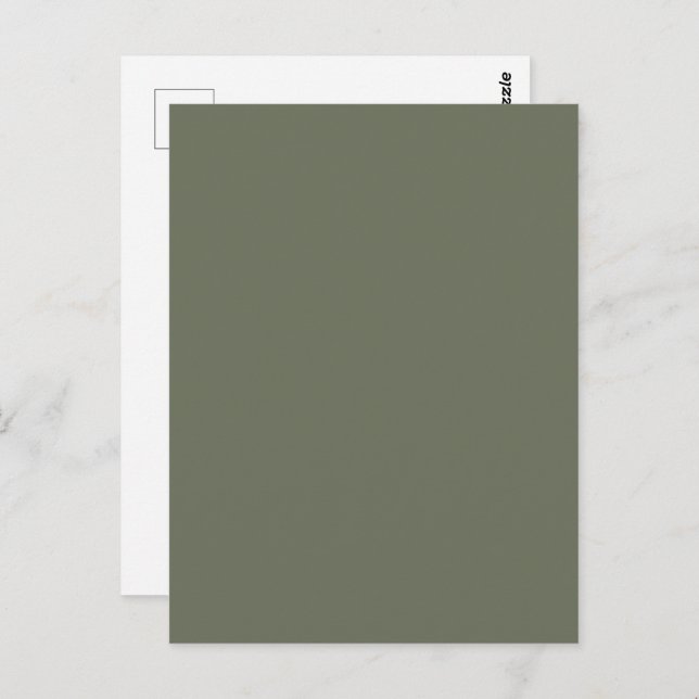 Moss Green Customisable Postcard (Front/Back)