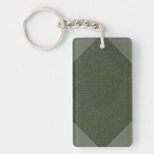 Moss Green Diamond Acrylic Keychain – Customisable