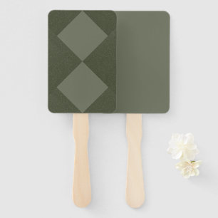 Moss Green Diamond Duo Custom Event Fan