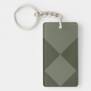 Moss Green Diamond Fade Keychain – Customizable