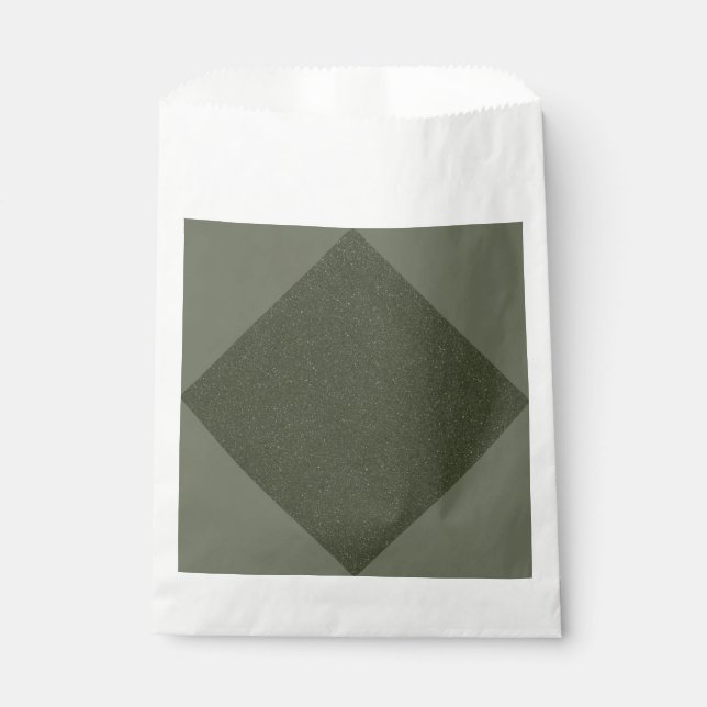 Moss Green Diamond Favour Bag (Front)