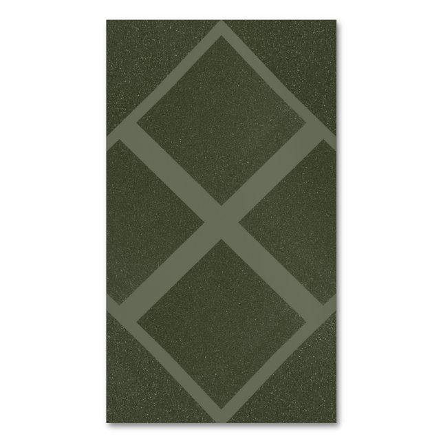 Moss Green Diamond Grid Magnet (Front Vertical)