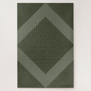 Moss Green Diamond Pattern Puzzle