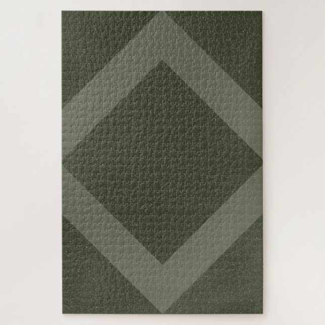 Moss Green Diamond Pattern Puzzle (Vertical)