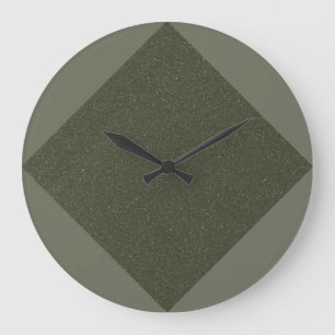 Moss Green Diamond Wall Clock