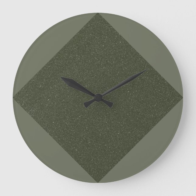 Moss Green Diamond Wall Clock (Front)