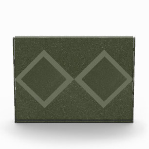 Moss Green Double Diamond Acrylic Photo Block