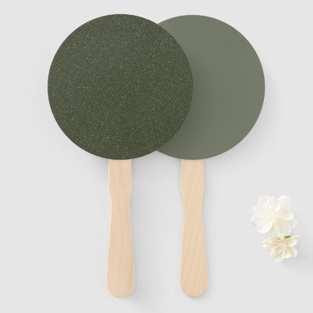 Moss Green Dual-Texture Fans – Customisable Bulk (Front and Back)