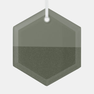 Moss Green Dual-Tone Hex Ornament – Customisable