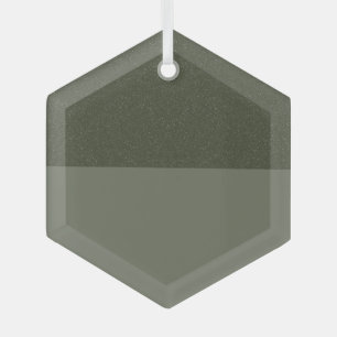 Moss Green Dual-Tone Hex Ornament – Customisable