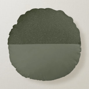 Moss Green Dual-Tone Round Pillow – Customisable
