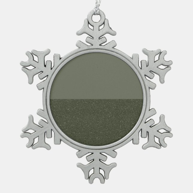 Moss Green Duo Horizontal Ornament – Customisable (Front)