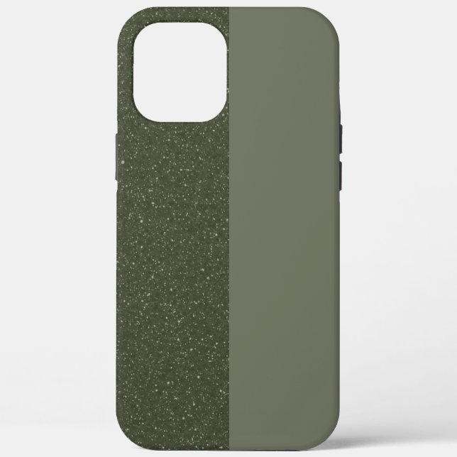 Moss Green Duo-Texture iPhone 12 Pro Max Case (Back)