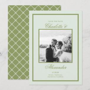 Moss Green Estate Wedding Save the Date Invitation