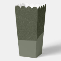 Moss Green Favour Box with Textured Top – Customis