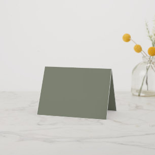 Moss Green Folded Thank You Card – Customisable