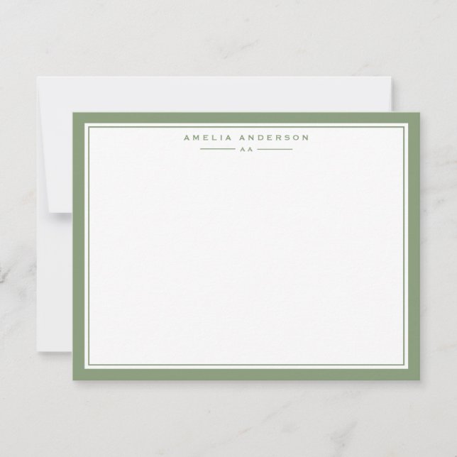 Moss Green Frame Note Card (Front)