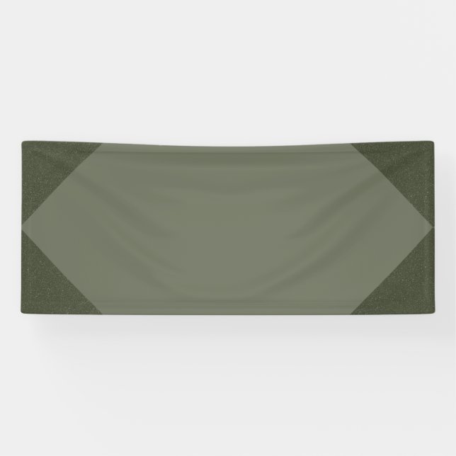 Moss Green Geometric Corners Event Banner (Horizontal)