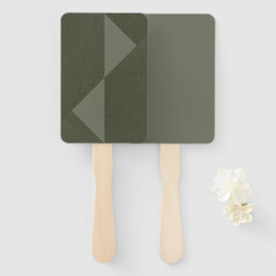 Moss Green Geometric Split Custom Fan