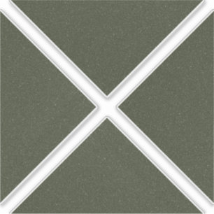 Moss Green Geometric X Vinyl Sticker