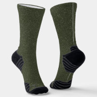 Moss Green Glitter Crew Socks –Women’s Custom Bulk