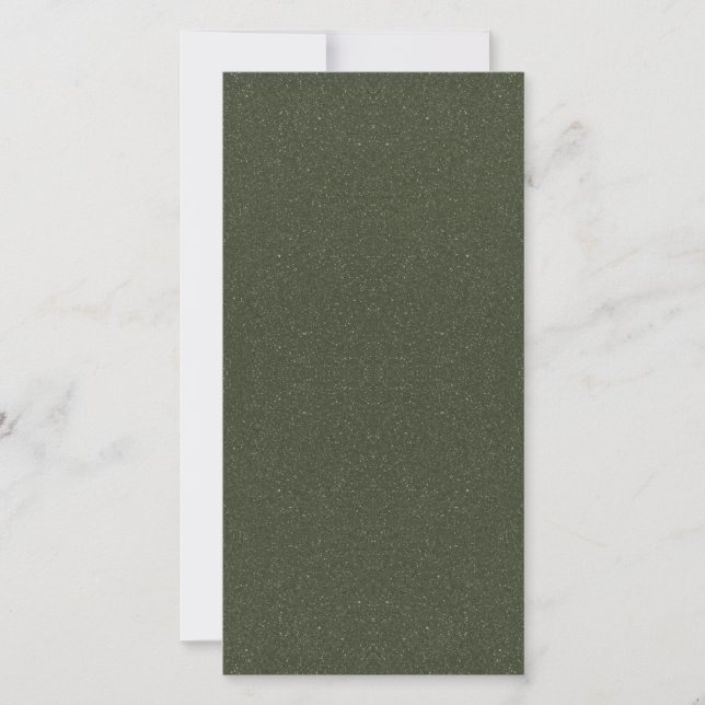 Moss Green Glitter Save The Date Card – Customise (Front)