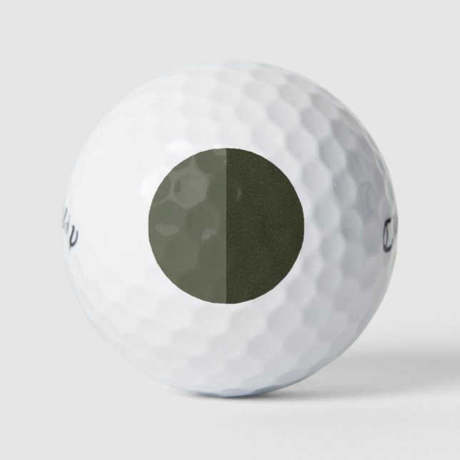 Moss Green Golf Ball – Split Matte & Grain Finish (Front)