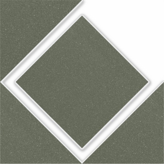 Moss Green Hollow Diamond Vinyl Sticker (Front)