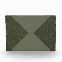 Moss Green Inverted X Acrylic Photo Block