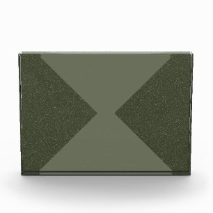 Moss Green Inverted X Acrylic Photo Block