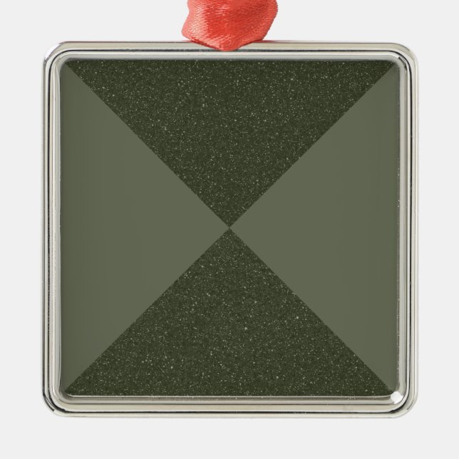 Moss Green Modern Cross Ornament (Front)