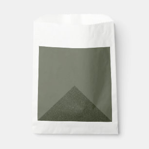 Moss Green Modern Triangle Favour Bag