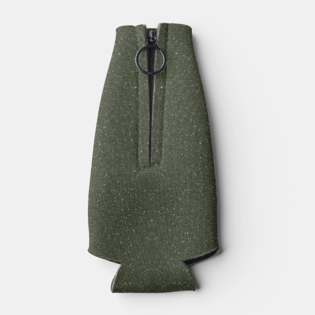Moss Green Noise Effect Bottle Cooler – Customise (Back)