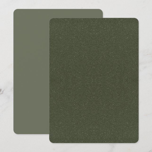 Moss Green Noise Flat Save The Date – Customisable (Front/Back)