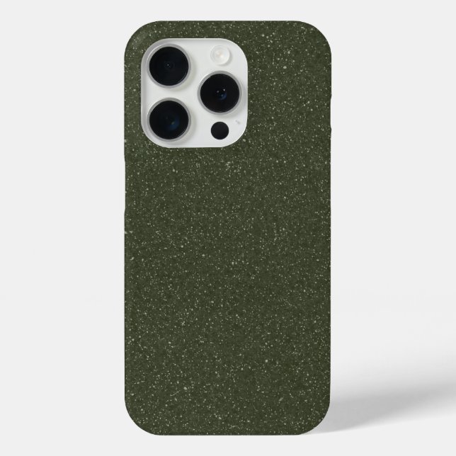 Moss Green Noise iPhone 15 Pro Case – Custom (Back)