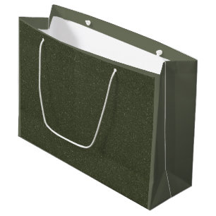 Moss Green Noise Pattern Custom Gift Bag