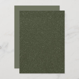Moss Green Noise Texture Flat Menu Card (Custom)