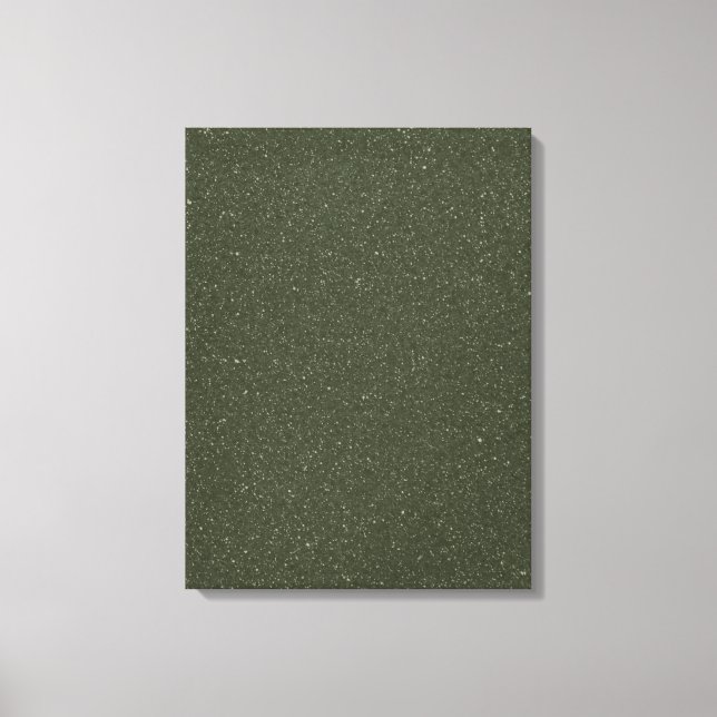 Moss Green Noise Texture Stretched Canvas Print (Front)