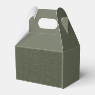 Moss Green Panel Favour Box with Textured Front