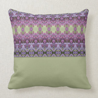Moss Green Plum and Purple Cushion