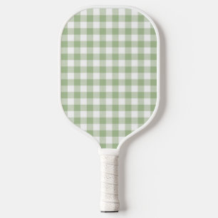 Moss Green Preppy Gingham Pickle Ball  Pickleball Paddle